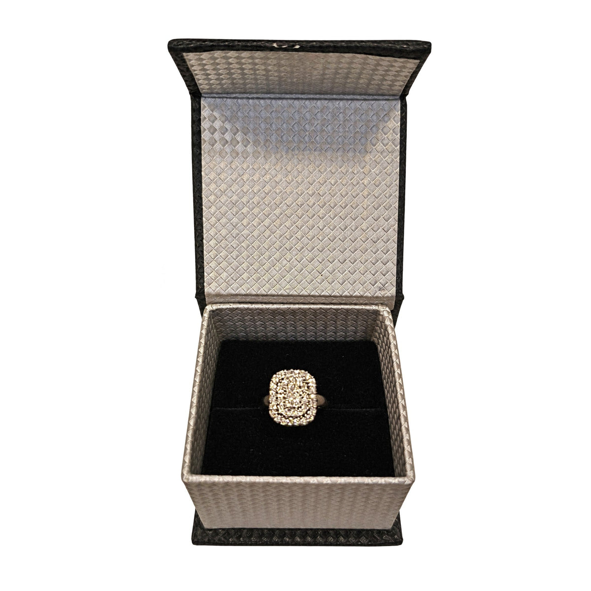 Anillo Oro Blanco con Brillantes - Mercurio Subastas