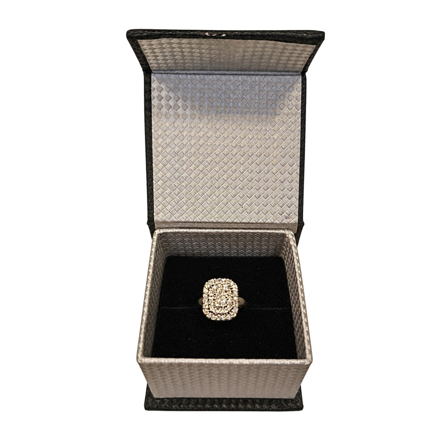 Anillo Oro Blanco con Brillantes