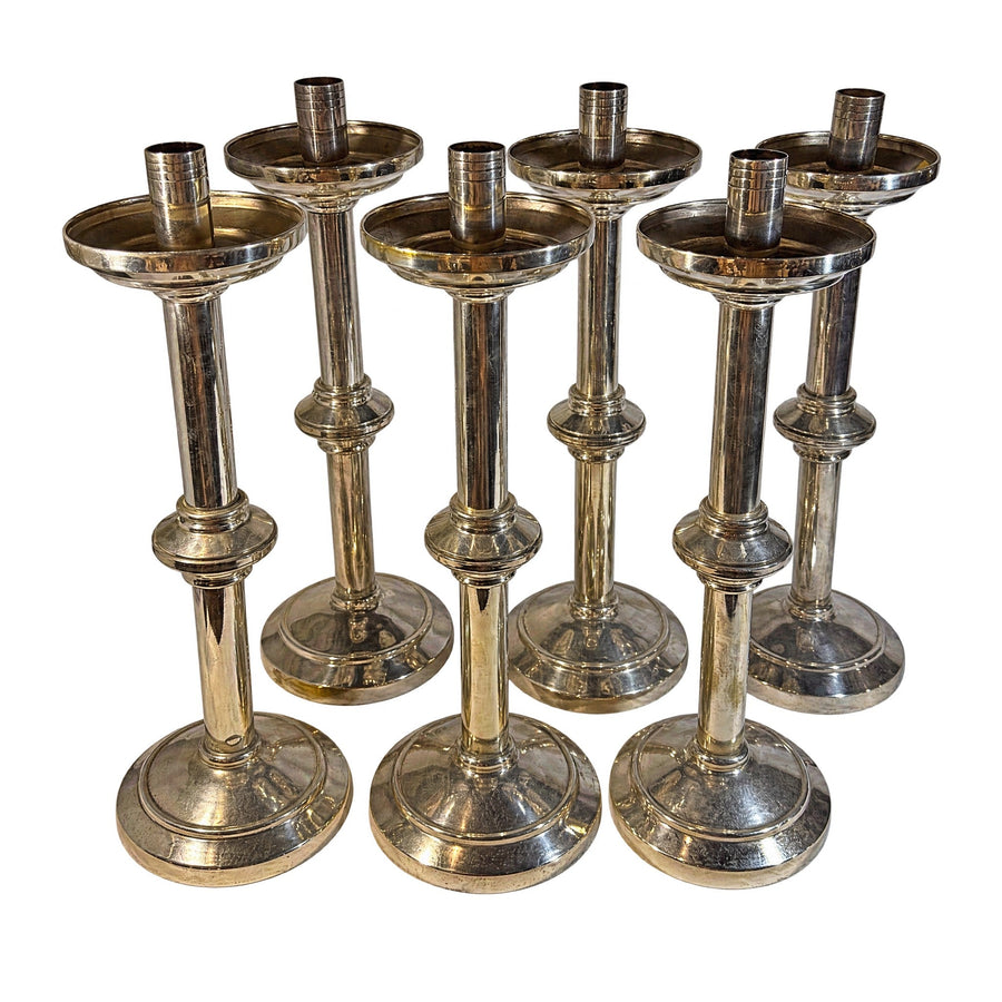 Silver-plated candelabras