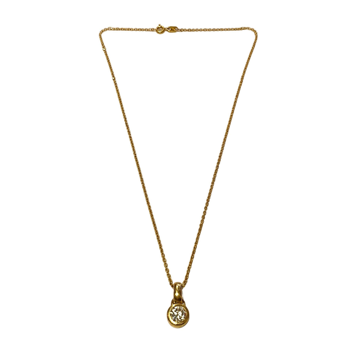 Collar Oro con Brillante - Mercurio Subastas