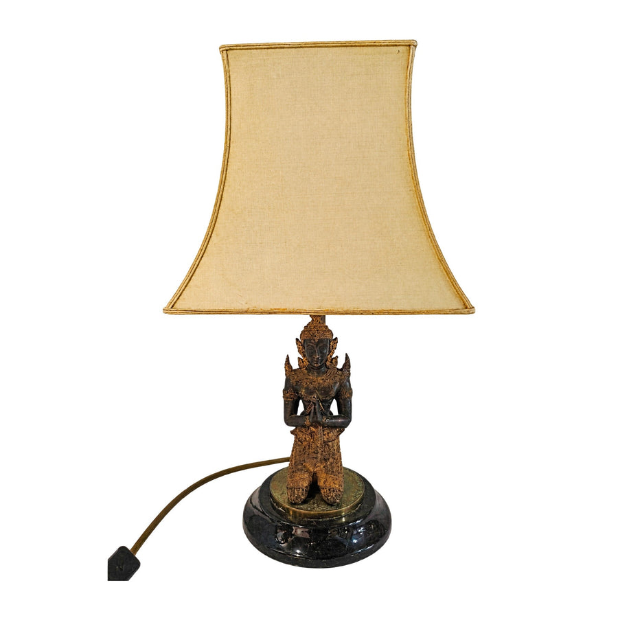 Bronza Lamp with Buddha