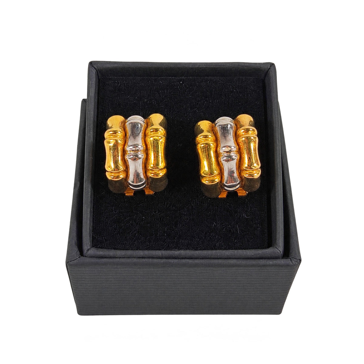 Pendientes Oro Blanco y Oro Amarillo 18k - Mercurio Subastas